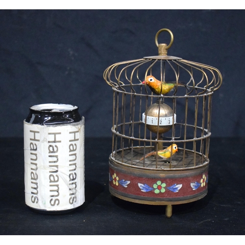 3723 - A Chinese Cloisonne birdcage clock 20 cm.