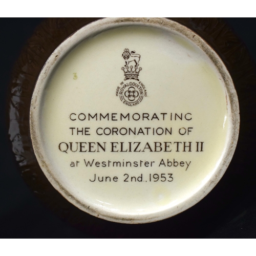 3727 - A Royal Doulton Queen Elizabeth Commemorative jug together with other Historic Souvenirs 17 cm. (7)