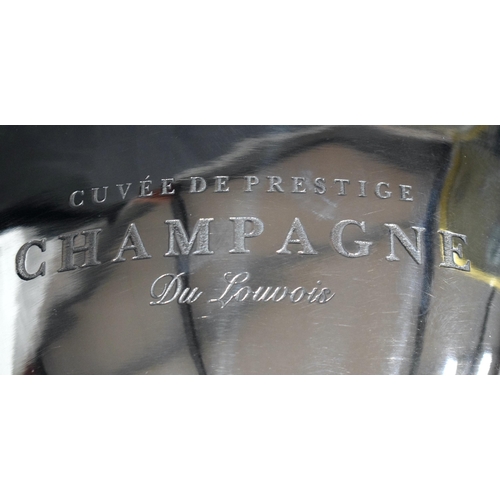 3747 - A pair of stainless steel  Champagne coolers 27 x 36 cm.(2).