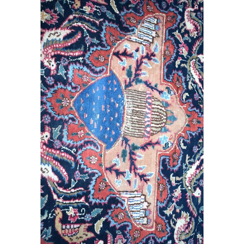 3748 - A large Oriental  figural rug 380 x 116 cm