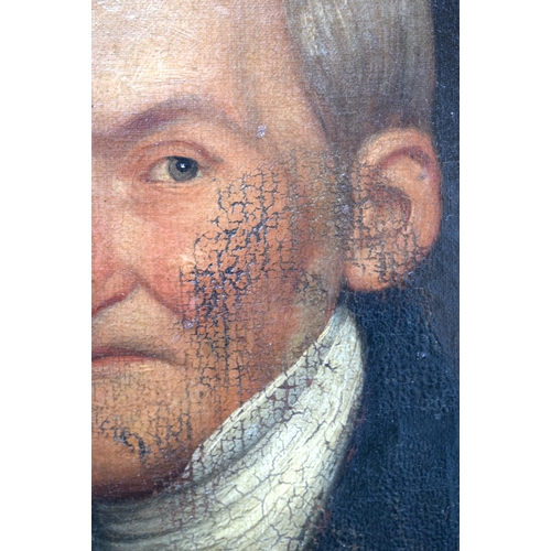 3749 - A 19th Century framed oil on canvas depicting a portrait of a male. 65 x 48cm. Signed on reverse C. ... 