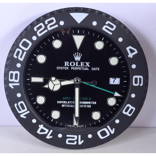 3757 - A Contemporary Rolex wall clock 34 cm.