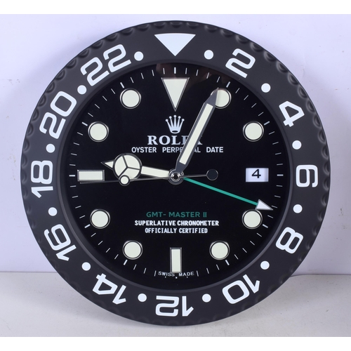 3759 - A Contemporary Rolex wall clock 34 cm.