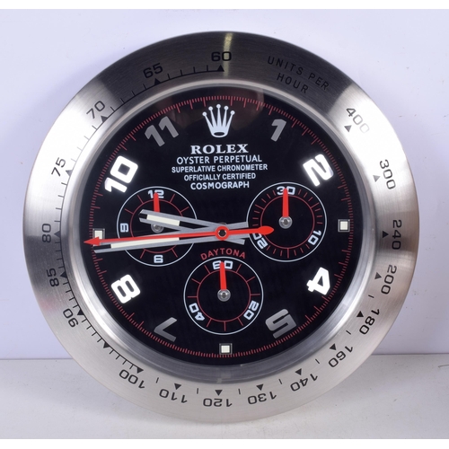 3760 - A Contemporary Rolex wall clock 34 cm.