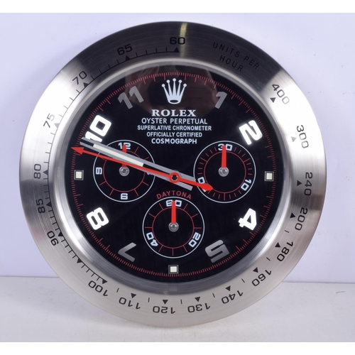 3763 - A Contemporary Rolex wall clock 34 cm.