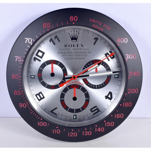 3766 - A Contemporary Rolex wall clock 34 cm.