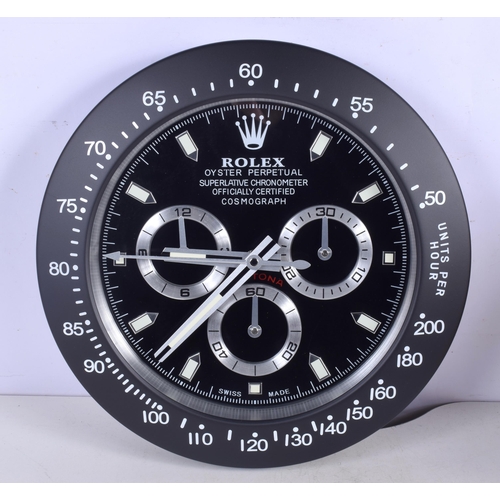 3771 - A Contemporary Rolex wall clock 34 cm.