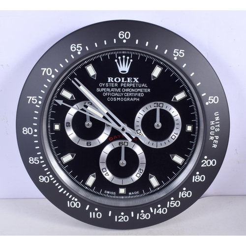 3772 - A Contemporary Rolex wall clock 34 cm.