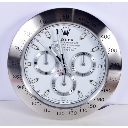 3775 - A Contemporary Rolex wall clock 34 cm.