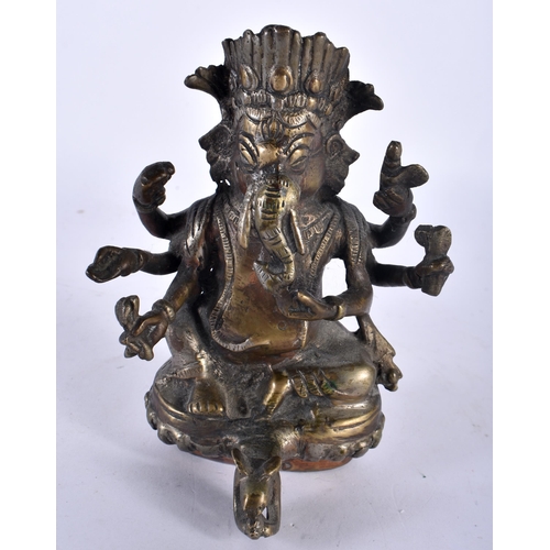 286 - A Mixed Metal Statue of Ganesh.  12.5cm x 9cm x 7.2cm, weight 516.26g