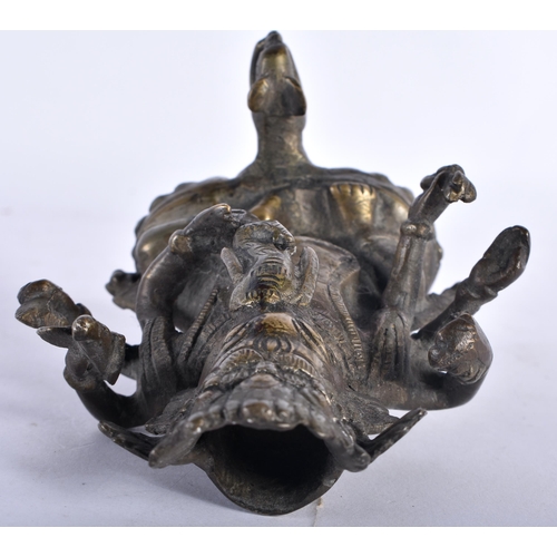 286 - A Mixed Metal Statue of Ganesh.  12.5cm x 9cm x 7.2cm, weight 516.26g