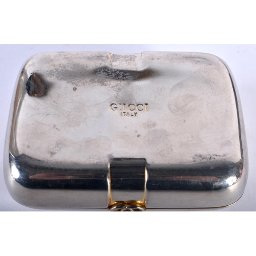 288 - Vintage Gucci Travel Soap Case. Stamped Gucci Italy. 19cm x 6.5cm x 3cm