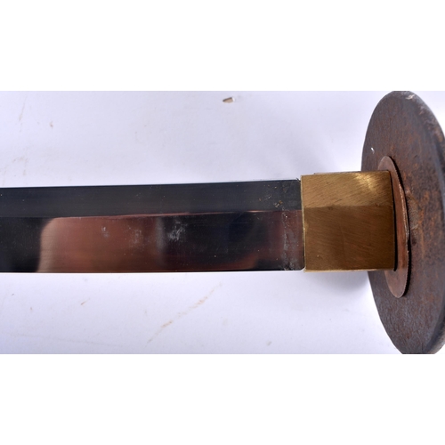 418 - A 19TH CENTURY JAPANESE MEIJI PERIOD RED LACQUERED KATANA. 84 cm long.  Buyers Note – we are unable ... 