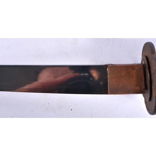 440 - A 19TH CENTURY JAPANESE MEIJI PERIOD RED LACQUERED SHORT SWORD DAGGER. 44 cm long.  Buyers Note – we... 