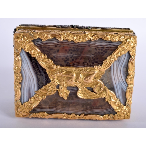 50D - A MAJESTIC GEORGE III GOLD MOUNTED GATE NECESSAIRE by James Cox (C1765-1770) the rectangular casket ... 