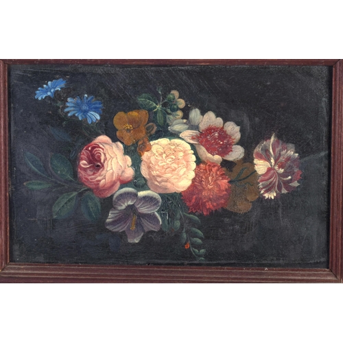 579 - Continental School (19th Century) Pair, Oil on board, Still lives. 28 cm x 21 cm. Provenance: From a... 