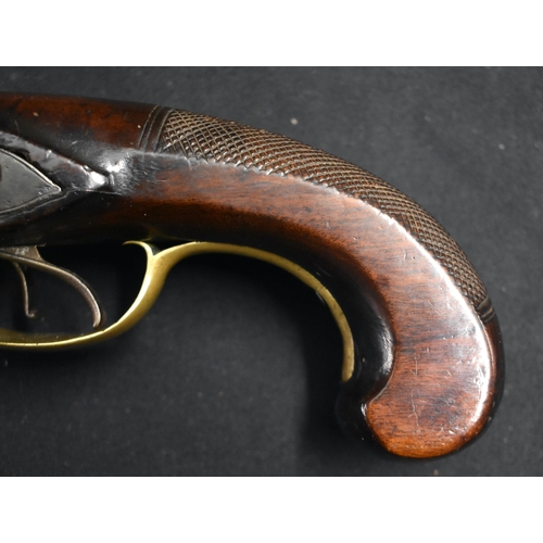 68 - A LATE 18TH CENTURY ENGLISH LONDON FLINTLOCK PISTOL C1800 by John Knubley of London. 34 cm wide.