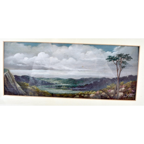 100F - A PAIR OF OIL ON BOARD (Thomas Stacy), depicting Italian coastal scenes. Together with a small water... 