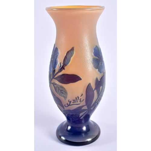 114 - A CAMEO GLASS VASE. 16 cm high.