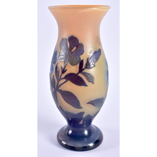 114 - A CAMEO GLASS VASE. 16 cm high.