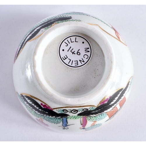 166 - Late 18th century Chamberlains Worcester teabowl and saucer painted with the Stag Hunt pattern, mark... 