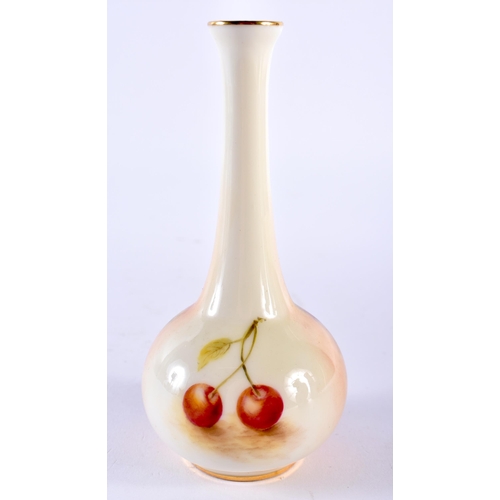 175 - Royal Worcester posy vase painted with fruit by Harry Ayrton, signed, date mark 1939, shape 2491. 13... 