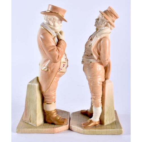 179 - Royal Worcester figures, after James Hadley, Englishman John Bull and the Irishman from the Countrie... 