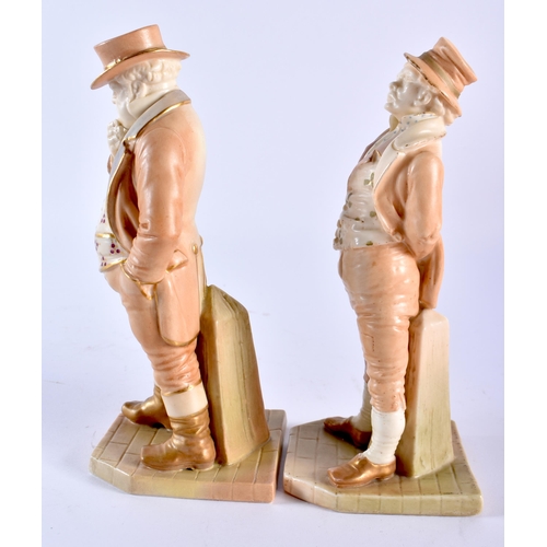 179 - Royal Worcester figures, after James Hadley, Englishman John Bull and the Irishman from the Countrie... 