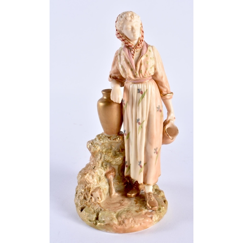 216 - Royal Worcester blush ivory figure of the Navies companion date code for 1900. 16.5cm high