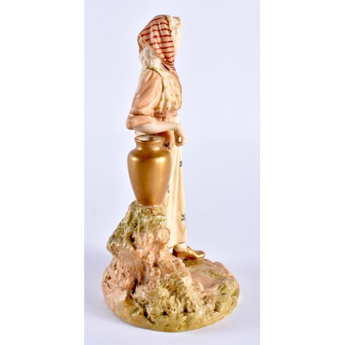 216 - Royal Worcester blush ivory figure of the Navies companion date code for 1900. 16.5cm high