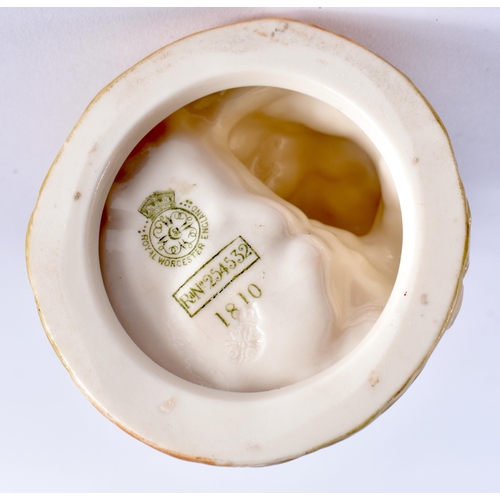 216 - Royal Worcester blush ivory figure of the Navies companion date code for 1900. 16.5cm high