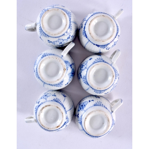 249 - Continental miniature childs tea set, decorated with periwinkle including teapot and cover, milk jug... 