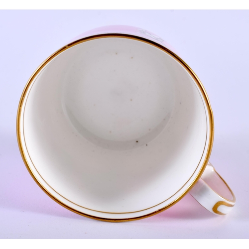 30 - TWO 19TH CENTURY GRAINGERS WORCESTER PORCELAIN TRIOS and a cup & saucer, including an unusual pink g... 