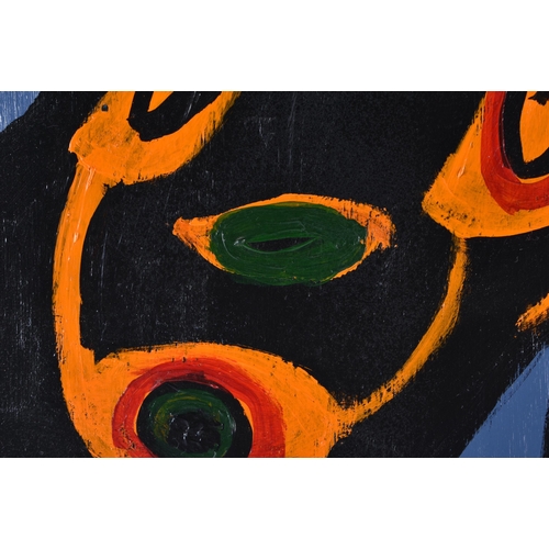 308 - Mia (20th Century) Oil on board, Abstract figures. 75 cm x 65 cm.