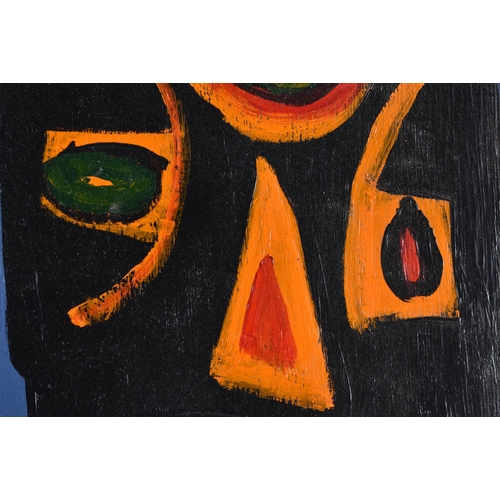 308 - Mia (20th Century) Oil on board, Abstract figures. 75 cm x 65 cm.