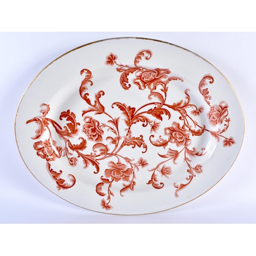 38 - TWO 19TH CENTURY ROYAL WORCESTER OVAL SERVING DISHES together with a similar Aesthetic movement Roya... 