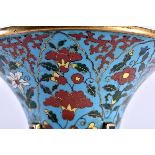 394 - AN IMPORTANT CHINESE CLOISONNE ENAMEL ZUN-FORM CLOISONNE VASE probably Imperial and Xuande Period (1... 