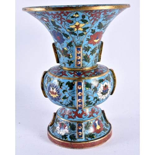 394 - AN IMPORTANT CHINESE CLOISONNE ENAMEL ZUN-FORM CLOISONNE VASE probably Imperial and Xuande Period (1... 