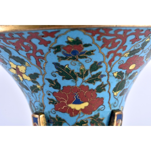 394 - AN IMPORTANT CHINESE CLOISONNE ENAMEL ZUN-FORM CLOISONNE VASE probably Imperial and Xuande Period (1... 