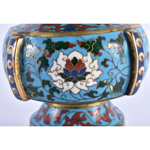 394 - AN IMPORTANT CHINESE CLOISONNE ENAMEL ZUN-FORM CLOISONNE VASE probably Imperial and Xuande Period (1... 