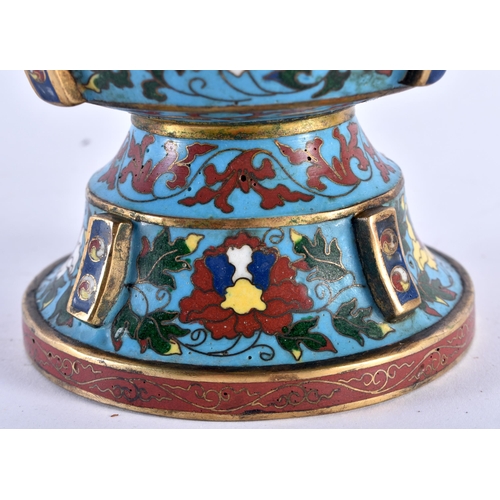 394 - AN IMPORTANT CHINESE CLOISONNE ENAMEL ZUN-FORM CLOISONNE VASE probably Imperial and Xuande Period (1... 