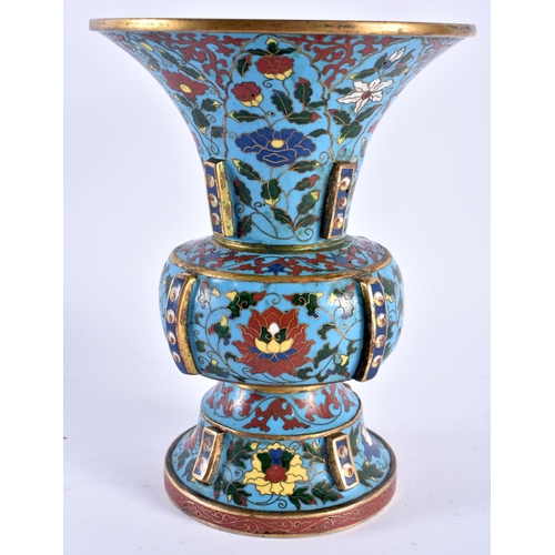 394 - AN IMPORTANT CHINESE CLOISONNE ENAMEL ZUN-FORM CLOISONNE VASE probably Imperial and Xuande Period (1... 