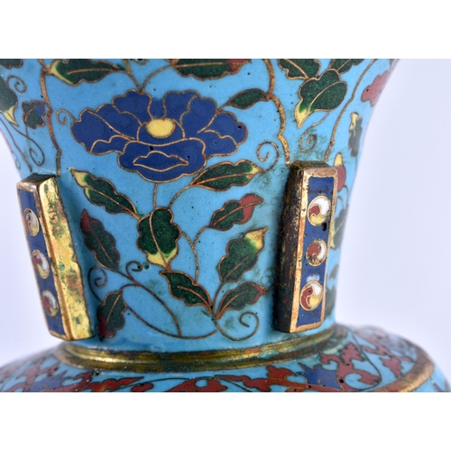 394 - AN IMPORTANT CHINESE CLOISONNE ENAMEL ZUN-FORM CLOISONNE VASE probably Imperial and Xuande Period (1... 