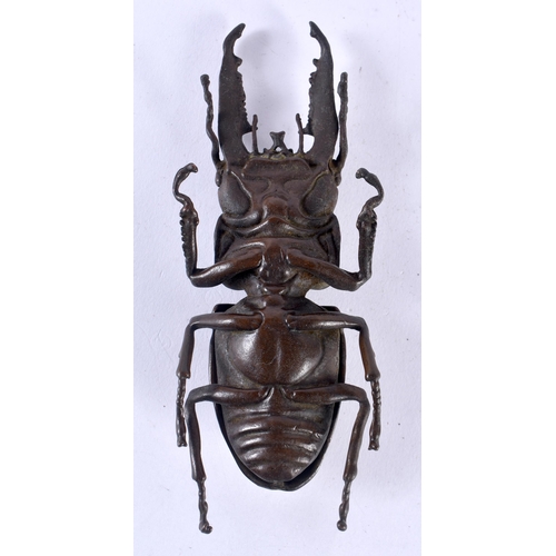 400G - A Japanese Bronze Beetle. 13cm x 5cm x 2.3cm, weight 194.8g