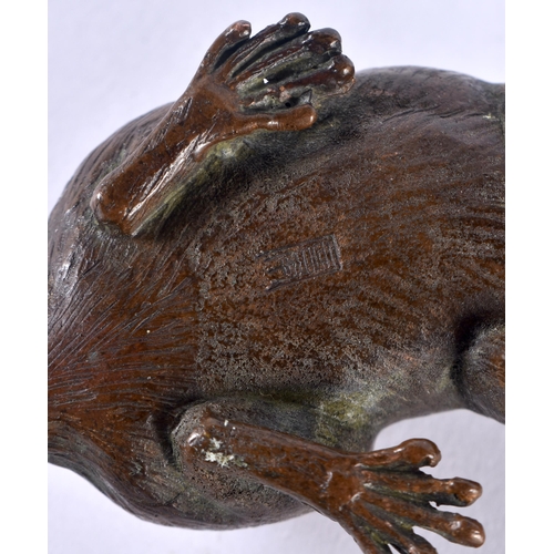 400P - A Bronze Model of a Rat. 9cm x 4.5cm x 2.5cm, weight 240g