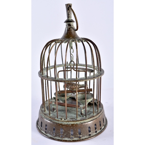 402 - A RARE LATE VICTORIAN/EDWARDIAN COUNTRY HOUSE BIRD CAGE. 22 cm high.