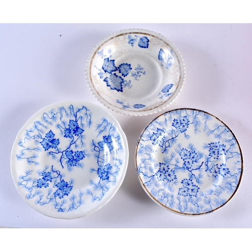 43 - ASSORTED 19TH CENTURY ENGLISH PORCELAIN TEAWARES. (qty)