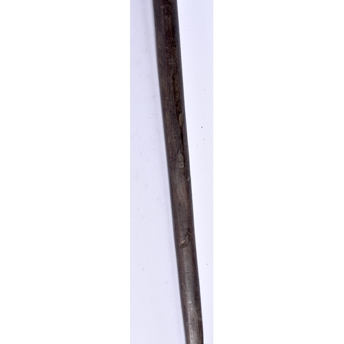 456 - AN AFRICAN TRIBAL CARVED WOOD WALKING CANE formed with a nude female. 96 cm long.