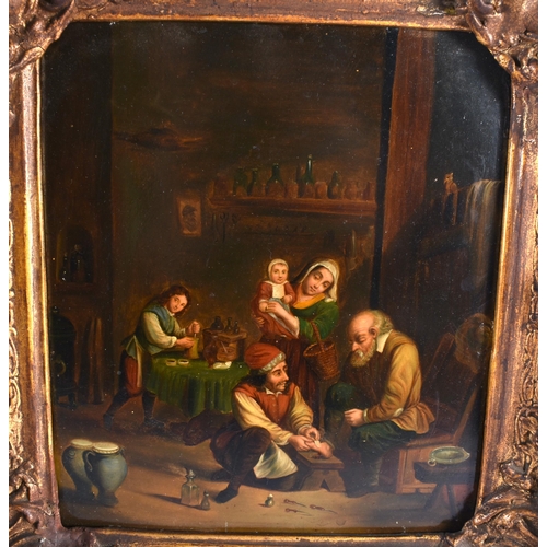 538 - Dutch School (19th Century) Pair, Oil on board, Interior scenes. 40 cm x 40 cm.