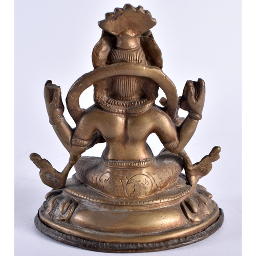 630 - AN ANTIQUE INDIAN BRONZE FIGURE OF GANESHA. 14 cm x 8 cm.